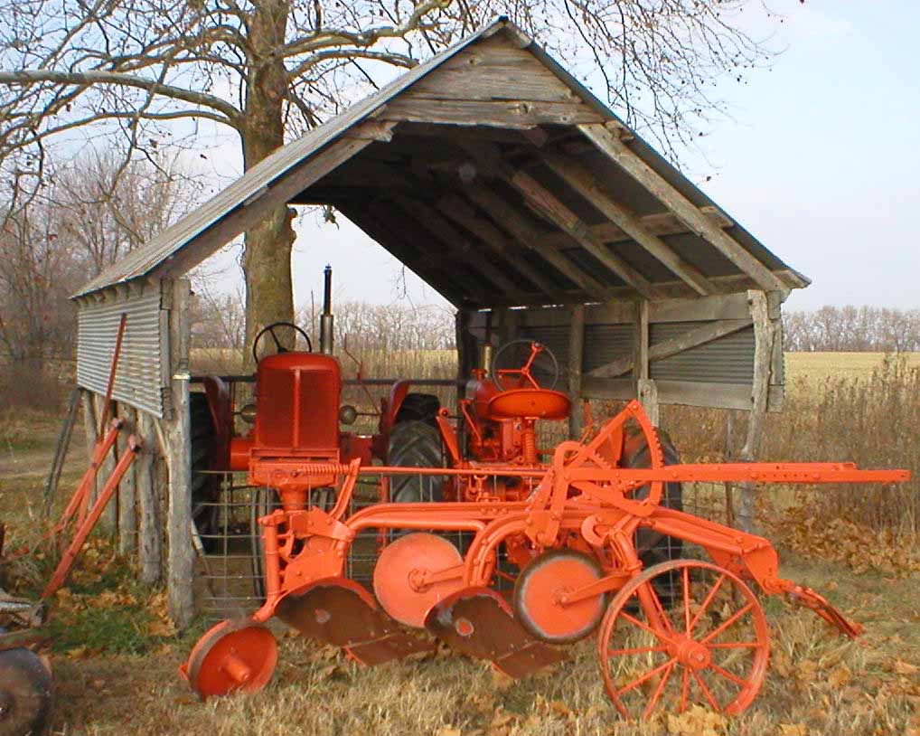 Antique Equipment shoehorned into old hedgewood shed